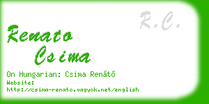 renato csima business card