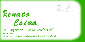 renato csima business card